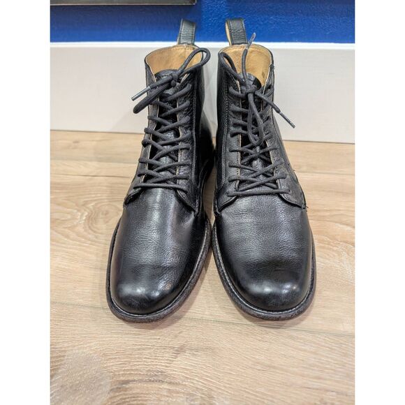 Frye Black Pebbled Leather Phillip Lace-Up Boots Mens 8.5 D Mexico main image 13